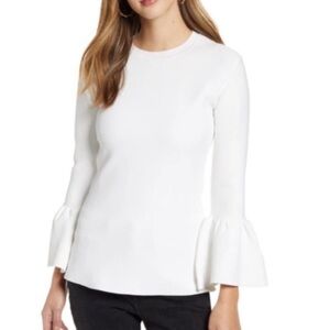 Rachel Parcell white bell sleeve top size XL